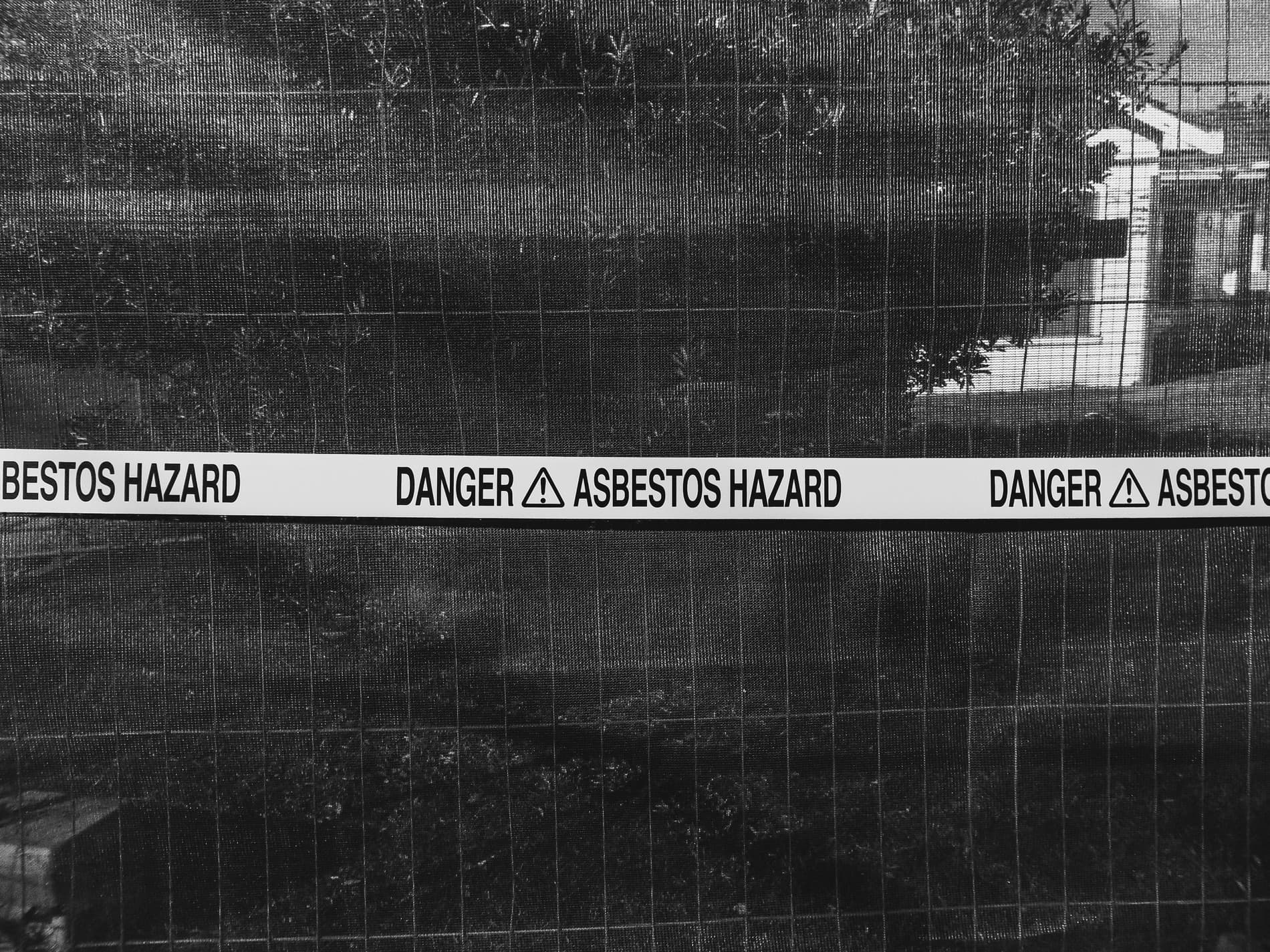 Professional asbestos removal team in PPE